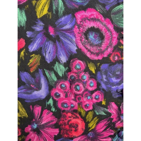 Ellen Figg Vintage Floral Short Sleeve V-Neck Button Down Blazer Women's Size 12 - Picture 3 of 6